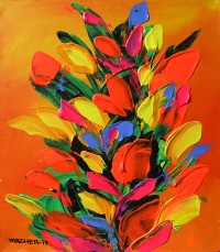 Mazhar Qureshi, 12 X 14 Inch, Oil on Canvas, Floral Painting, AC-MQ-063
